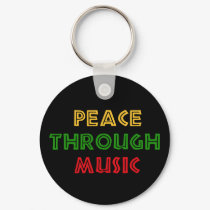 Peace Through Music keychains