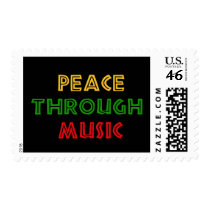 Peace Through Music Postage Stamp