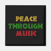 Peace Through Music Refrigerator Magnets