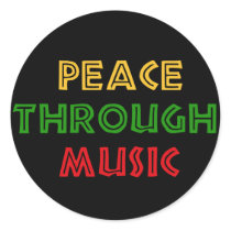 Peace Through Music Sticker