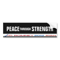 Peace through Strength Bumper Sticker