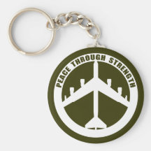 Peace Through Strength Key Chain