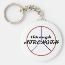 Peace through Strength Keychain