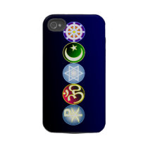 Peace Through World Religions Iphone 4 Tough Cases