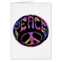 Peace - Tie Dyed Foreground Greeting Card