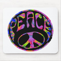 Peace - Tie Dyed Foreground Mouse Pads