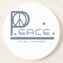 Peace to All Mankind T-shirts and Gifts Drink Coasters