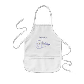 Peace train, outline art, color in aprons apron
