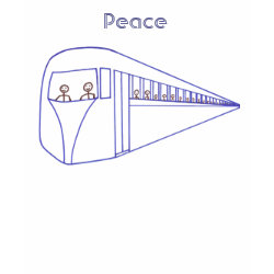 Peace train, outline art, color in shirt shirt