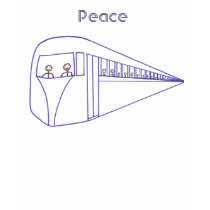 Peace train, outline art, color in shirt