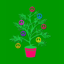 Peace Tree Holiday Tree with Peace Symbols t-shirts