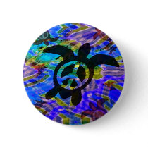 Peace Turtle Buttons