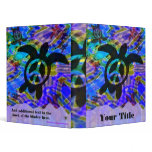 Peace Turtle Customizable 1" Art Binder