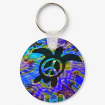 Peace Turtle Keychain
