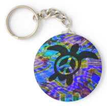 Peace Turtle Keychain