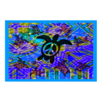 Peace Turtle posters by wingedturtle Peace Turtle posters