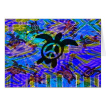 Peace Turtles Blank Card