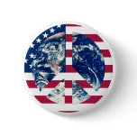 Peace USA sign button