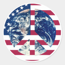 Peace USA sign sticker stickers