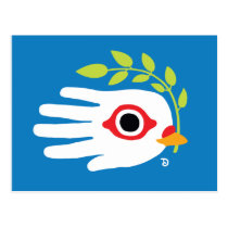 Peace White Dove with Olive Branch Postcards