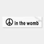 peace:womb bumper sticker