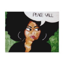 Peace Yall Postcard