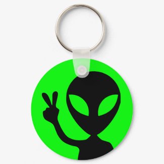 Peaceful Alien keychain