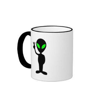 Peaceful Alien mug