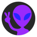 Peaceful Alien sticker