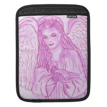 Peaceful Angel in Pink iPad Sleeves