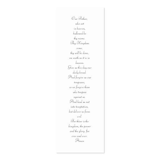 Peaceful Angel Prayer Postcard Business Card (back side)