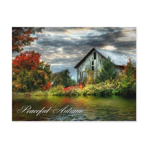 peaceful autumn - postcard postcard