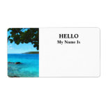 Peaceful Beach St. Thomas Shipping Label