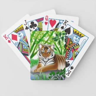 Peaceful Bengal Tiger Playing Cards