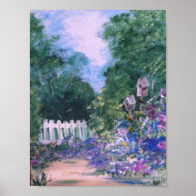Peaceful BirdHouse Path Posters