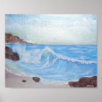 Peaceful Blue Seascape Poster