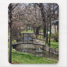 Peaceful bridge creek Lynchburg mouse pad