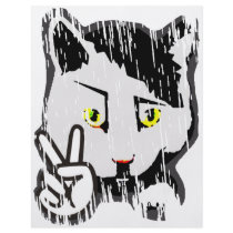 Peaceful Cat flyers by Foozyo Peaceful Cat flyers
