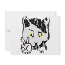 Peaceful Cat invitations