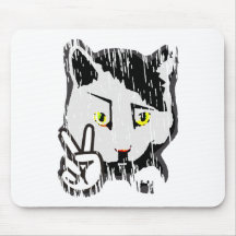 Peaceful Cat Mouse Pads