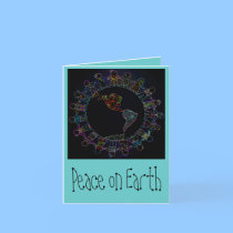 Peaceful Children around World Note Card: