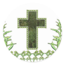 Peaceful Cross Sticker