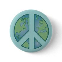 Peaceful Earth Button by warrior_woman Peaceful Earth Button