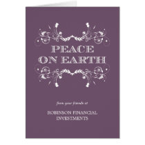 Peaceful Florals Business/Corporate Holiday Card cards