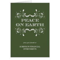 Peaceful Florals Business/Corporate Holiday Card cards