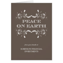 Peaceful Florals Business/Corporate Holiday Card cards