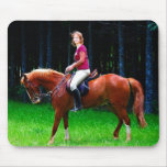 Peaceful horse in the forest mouse pad