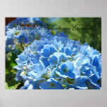Peaceful Hydrangea Gardens art prints Blue Green