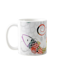 peaceful koi coffee mug