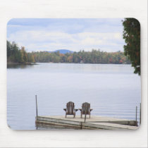 peaceful lake getaway mouse pads